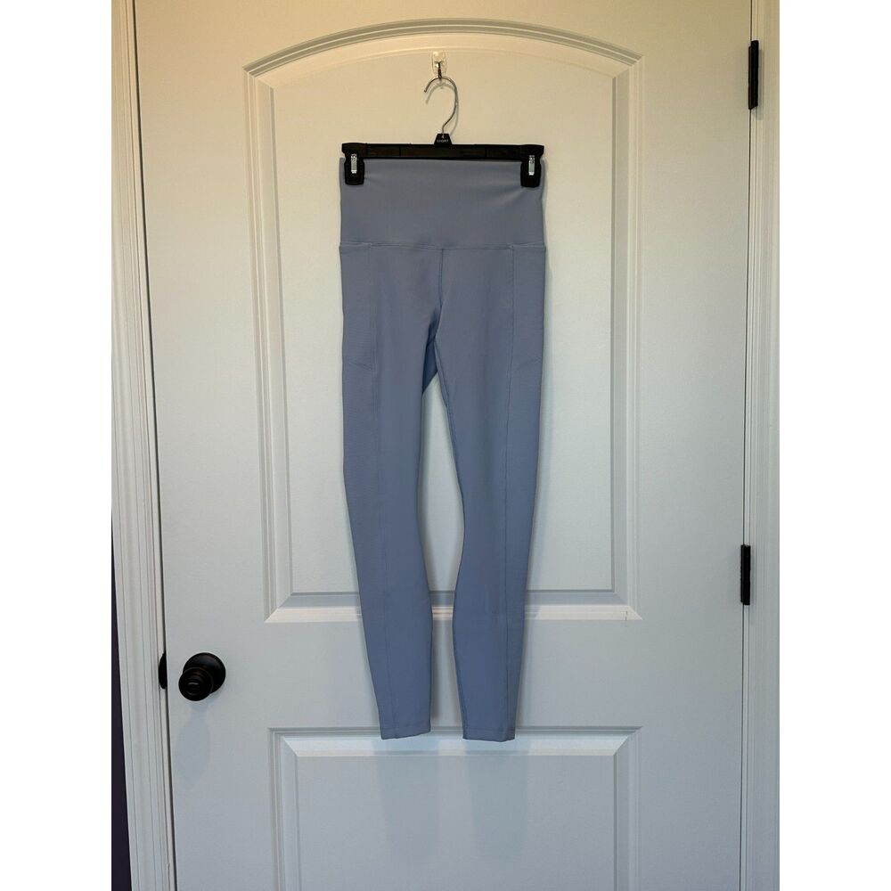 NWT Calia High Rise Seamed Ribbed 7/8 Leggings Pockets Peri Dusk Size XS